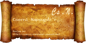 Cserni Napsugár névjegykártya